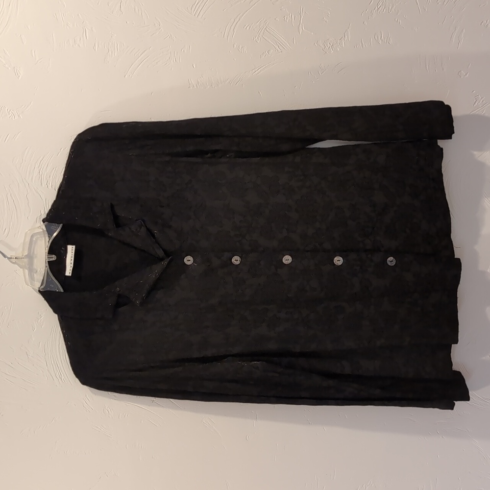 Bryn Walker rayon brocade top, M